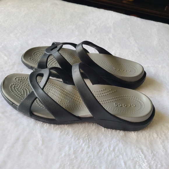 Crocs Meleen Crossband Slip on Sandals US Women's 10 - Picture 4 of 6